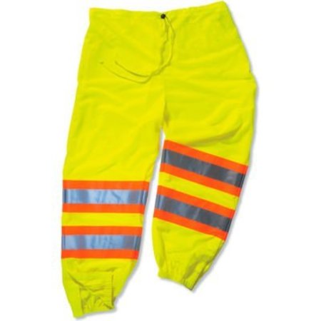 ERGODYNE GloWear 8911 Class E Two-Tone Pants, Lime, 4XL/5XL 22969